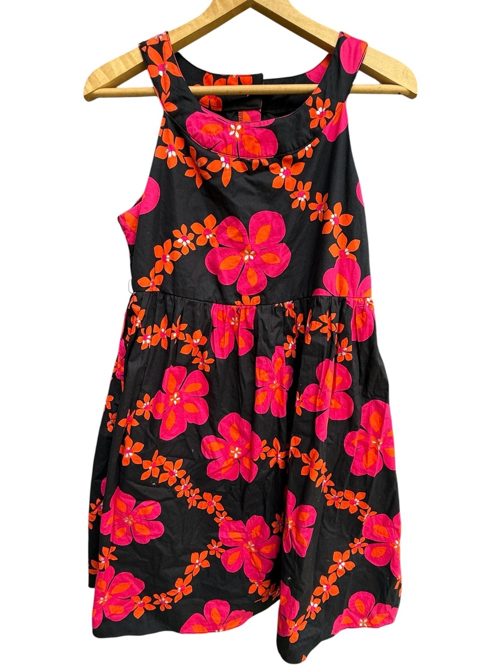 Emily West Wildflower High Neck Summer Lined Dress Pink Floral size 20.5